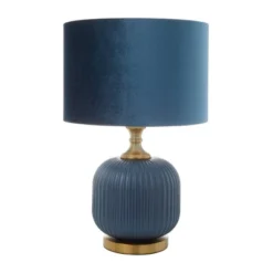 Fabric Table Lamp With Drum Shade Blue - Olivia & May -Adesso Shop GUEST ed6cd2a1 96f3 4d0a 9f28 44ac9a1dd518