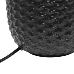 20.4" Traditional Ceramic Purled Texture Bedside Table Desk Lamp With White Fabric Drum Shade Black - Simple Designs -Adesso Shop GUEST edf96850 83d3 4d16 a599 b5627ef7d630