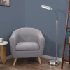Hastings Home 55" Bendable Gooseneck Natural Daylight Floor Lamp - Chrome