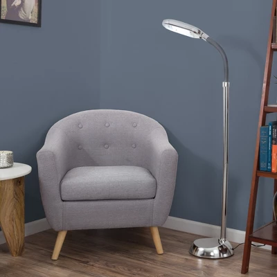 Hastings Home 55" Bendable Gooseneck Natural Daylight Floor Lamp - Chrome 3 Hastings Home 55" Bendable Gooseneck Natural Daylight Floor Lamp - Chrome