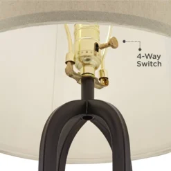 360 Lighting Marcel Industrial Table Lamps Set Of 2 With Round Risers 24 1/4" High Black LED Nightlight USB Port Natural Shade For Living Room Desk 11 360 Lighting Marcel Industrial Table Lamps Set Of 2 With Round Risers 24 1/4" High Black LED Nightlight USB Port Natural Shade For Living Room Desk -Adesso Shop GUEST efa8b684 a82d 499b 8e29 4585407ab102