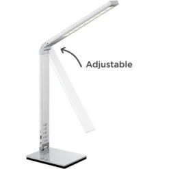 360 Lighting Jett Modern Desk Lamp 16 1/2" High Silver With USB Port And Nightlight LED Dimmer Touch On Off For Bedroom Bedside Nightstand Family Home -Adesso Shop GUEST f4554cd8 3b10 4bd7 92d5 9126b5b1a61c
