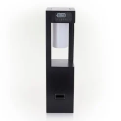 Outdoor Metal Lantern With LED Light And Bluetooth Speaker Black - Alpine Corporation -Adesso Shop GUEST f5734b07 e848 4091 8c0a 011cdc3837b7