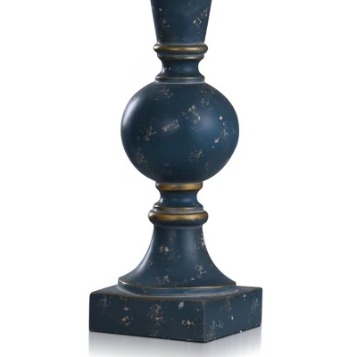 Asher Traditional Distressed Bannister Table Lamp Blue - StyleCraft 4 Asher Traditional Distressed Bannister Table Lamp Blue - StyleCraft - Image 2