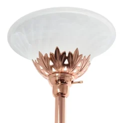 3 Light Floor Lamp With Scalloped Glass Shade Rose Gold - Elegant Designs -Adesso Shop GUEST f88b6222 9d55 4fe3 af31 b41c7b704ed0