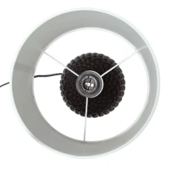 20.4" Traditional Ceramic Purled Texture Bedside Table Desk Lamp With White Fabric Drum Shade Black - Simple Designs -Adesso Shop GUEST f927a35f a2d3 4f97 99d9 1be7f20d7cd9