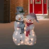 Northlight 39" Lighted Snowy Tinsel Snowman Couple Outdoor Christmas Decoration -Adesso Shop GUEST f98f210a 822b 4eb2 b1d8 ab02c946700c