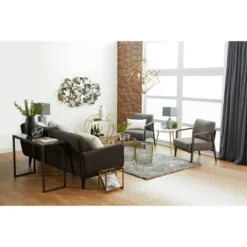 Modern Metal Chandelier With Link Style Chain Gold - Olivia & May -Adesso Shop GUEST f9d12779 1582 41ed b0ae 4262808c2c0c