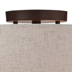 Regency Hill Sylvan Modern Ceiling Light Semi Flush Mount Fixture 14" Wide Bronze 3-Light Oatmeal Fabric Drum Shade For Bedroom Kitchen Living Room 10 Regency Hill Sylvan Modern Ceiling Light Semi Flush Mount Fixture 14" Wide Bronze 3-Light Oatmeal Fabric Drum Shade For Bedroom Kitchen Living Room -Adesso Shop GUEST fa50534c d35b 48a0 a4ed aff2c496cb89