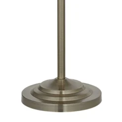 Regency Hill Montebello Vintage Retro Floor Lamp Standing 59" Tall Antique Brass Metal Soft Tan Bell Shade For Living Room Bedroom Office House Home -Adesso Shop GUEST faa282a0 5814 47e0 a877 cd164470e586
