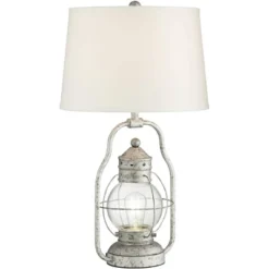 Franklin Iron Works Bodie Rustic Industrial Table Lamp 26" High Distressed Silver With USB Charging Port Nightlight LED Off White Linen Shade For Desk 16 Franklin Iron Works Bodie Rustic Industrial Table Lamp 26" High Distressed Silver With USB Charging Port Nightlight LED Off White Linen Shade For Desk -Adesso Shop GUEST fb8b18fa aab4 4934 865b 7641e036cc17