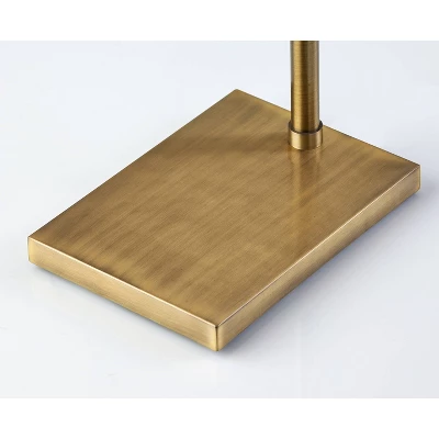 1-Light Dalton Floor Lamp Antique Brass (Includes Light Bulb) - Adesso 6 1-Light Dalton Floor Lamp Antique Brass (Includes Light Bulb) - Adesso - Image 4