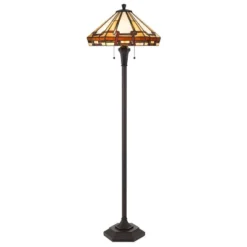 59.25" Resin Transitional Floor Lamp With Tiffany Glass Shade - Cal Lighting -Adesso Shop GUEST fc6e8607 79ce 4437 89bc 87c697a0cec5