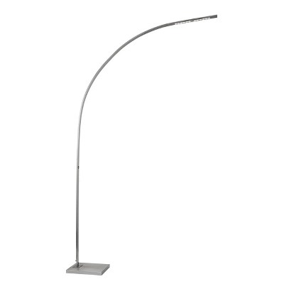91" Sonic Arc Lamp Silver (Includes LED Light Bulb) - Adesso 3 91" Sonic Arc Lamp Silver (Includes LED Light Bulb) - Adesso