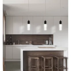 4.75" LED 1-Light Bolha Bubble Acrylic/Iron Minimalist Pendant Black - JONATHAN Y -Adesso Shop GUEST ff4ad7ec e151 4702 b4d3 444c07f9fc5d