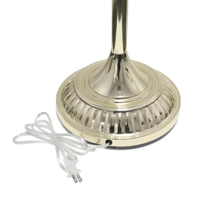 1-Light Torchiere Floor Lamp With Marbleized Glass Shade Gold - Lalia Home 8 1-Light Torchiere Floor Lamp With Marbleized Glass Shade Gold - Lalia Home - Image 6